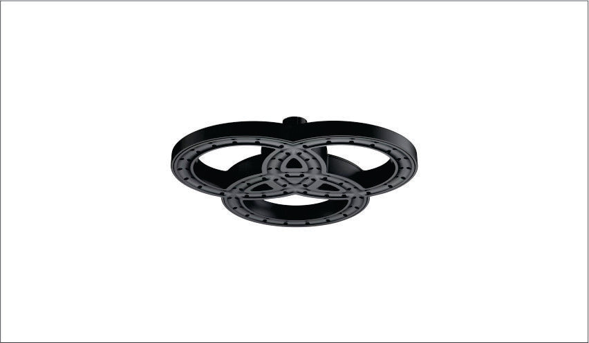 Yoyo Black ABS Overhead Shower 200 MM (8")