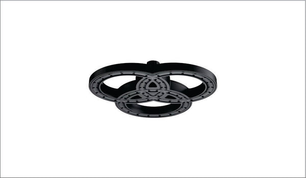 Yoyo Black ABS Overhead Shower 200 MM (8