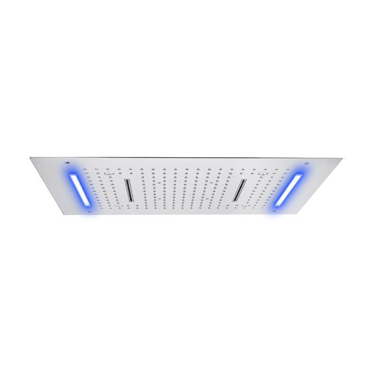 BRISA CEILING SHOWER 500x550 MM (20x22) WITH 5 FUNCTION (  RAIN + 2 WATERFALL + 4 MIST +  AERATOR+ LED WITH REMOTE )