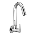 Sink Cock With Swivel Spout And Wall Flange