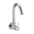 Sink Cock With Swivel Spout And Wall Flange