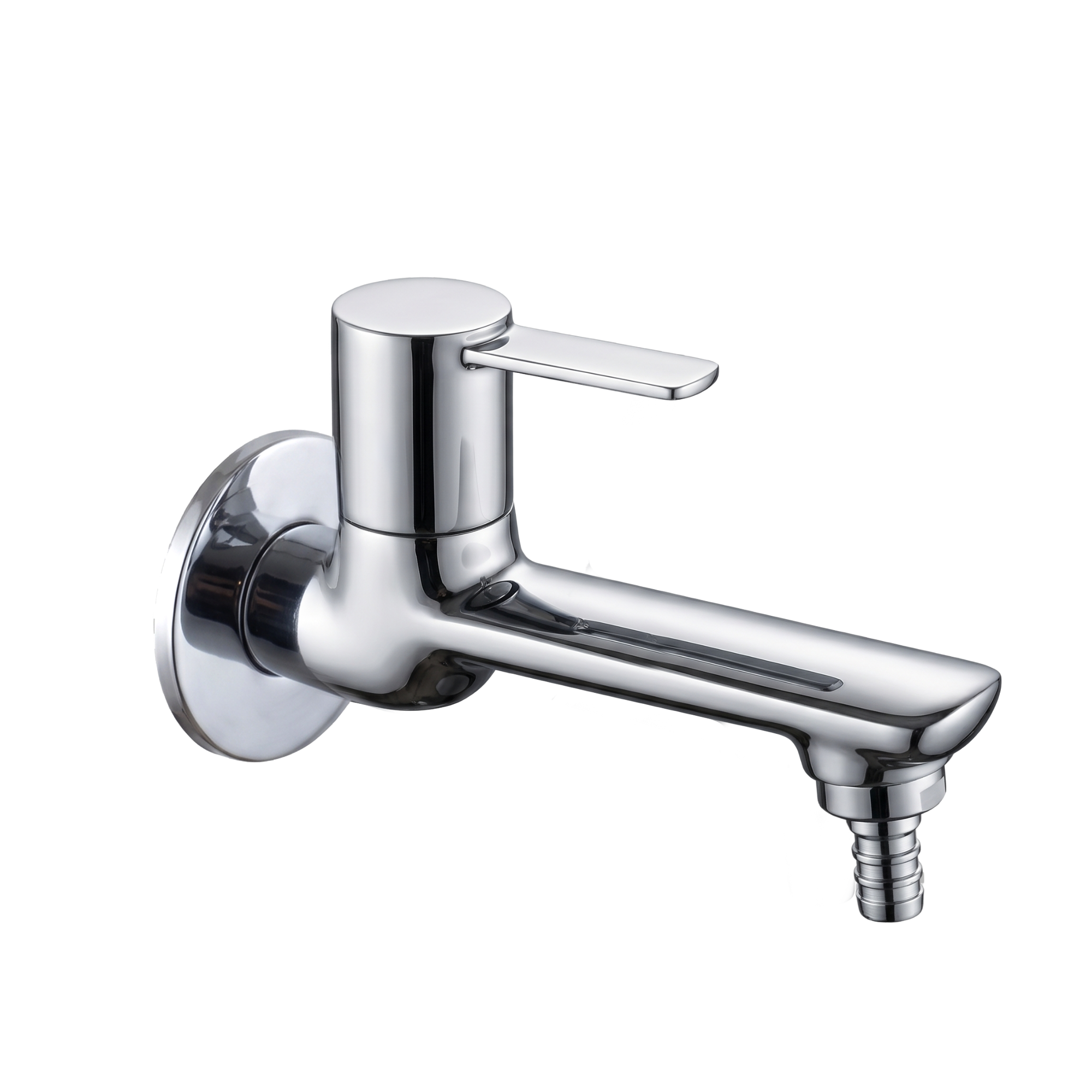 Bib Cock Long Nozzle With Wall Flange