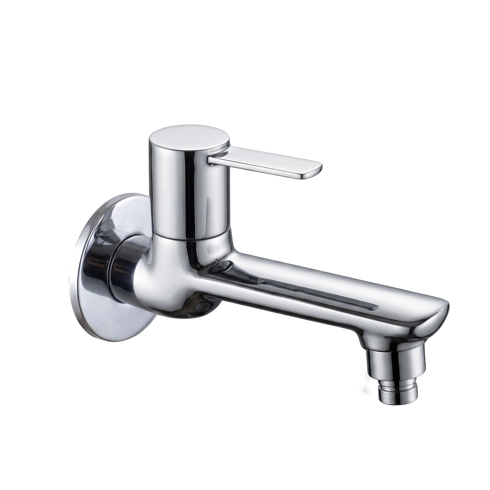 Bib Cock Long Washing Cock With Wall Flange
