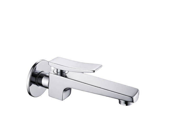 Bib Cock Long Nose With Wall Flange