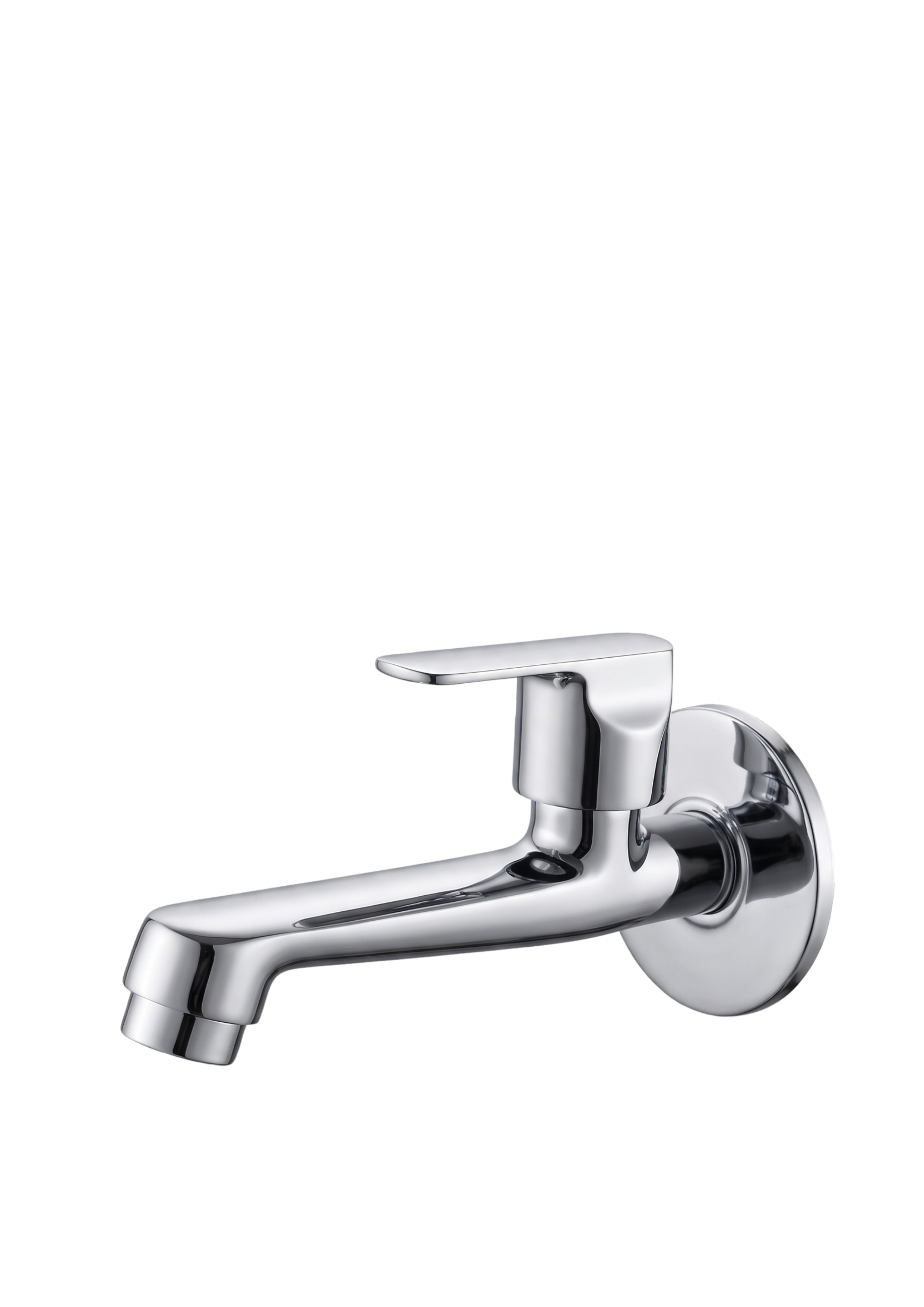 Bib Cock Long Nose With Wall Flange