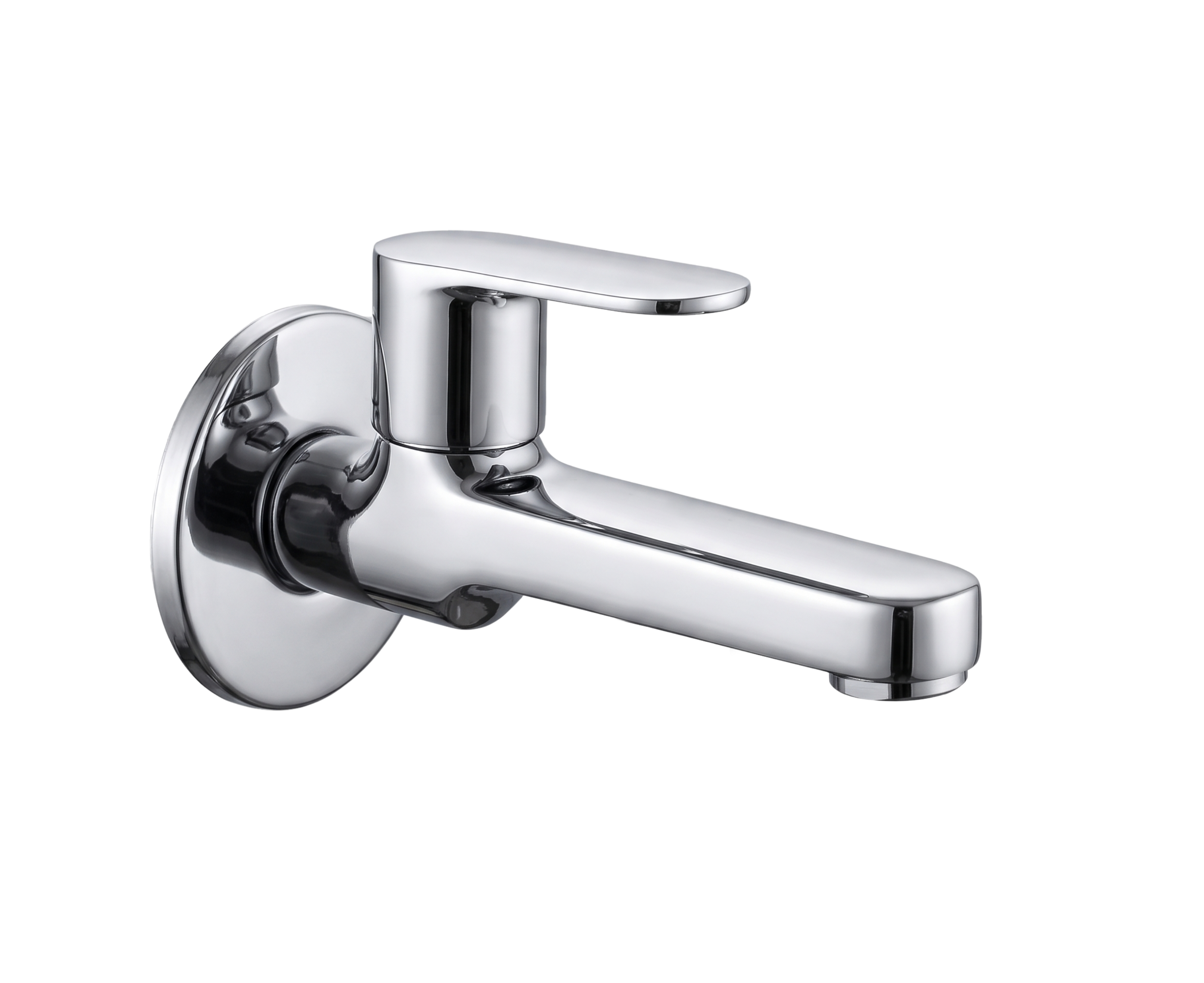 Bib Cock Long Nose With Wall Flange