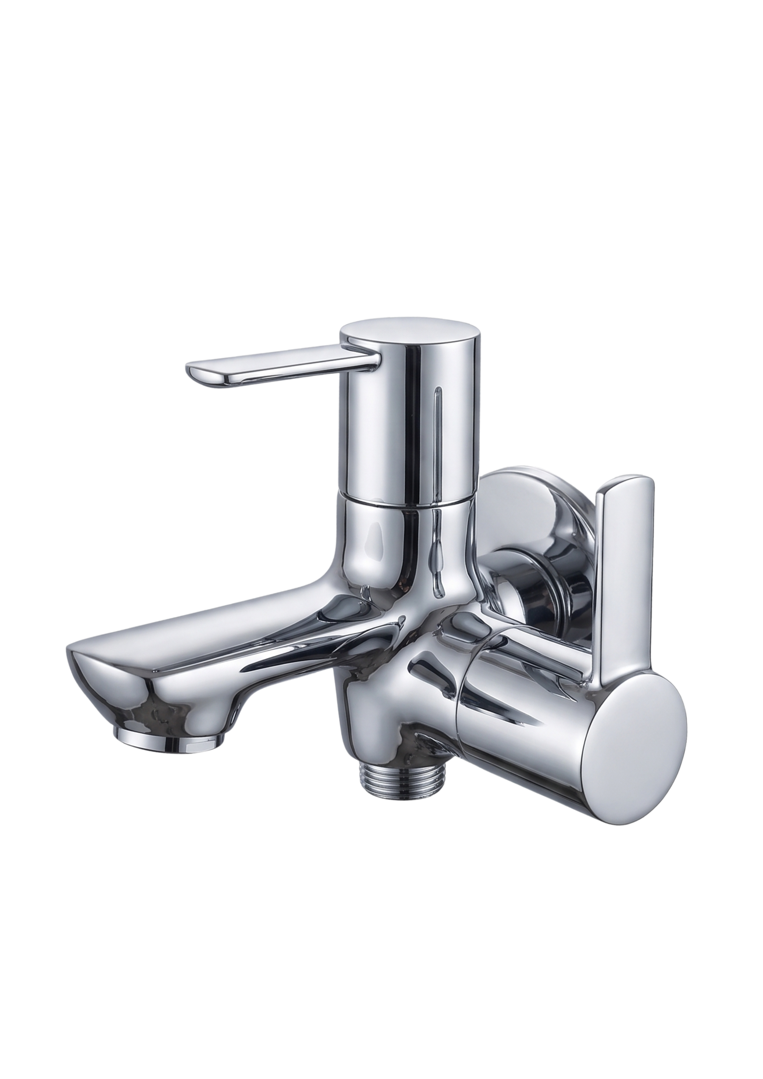 Bib Cock Two In One With Side Handle And Wall Flange