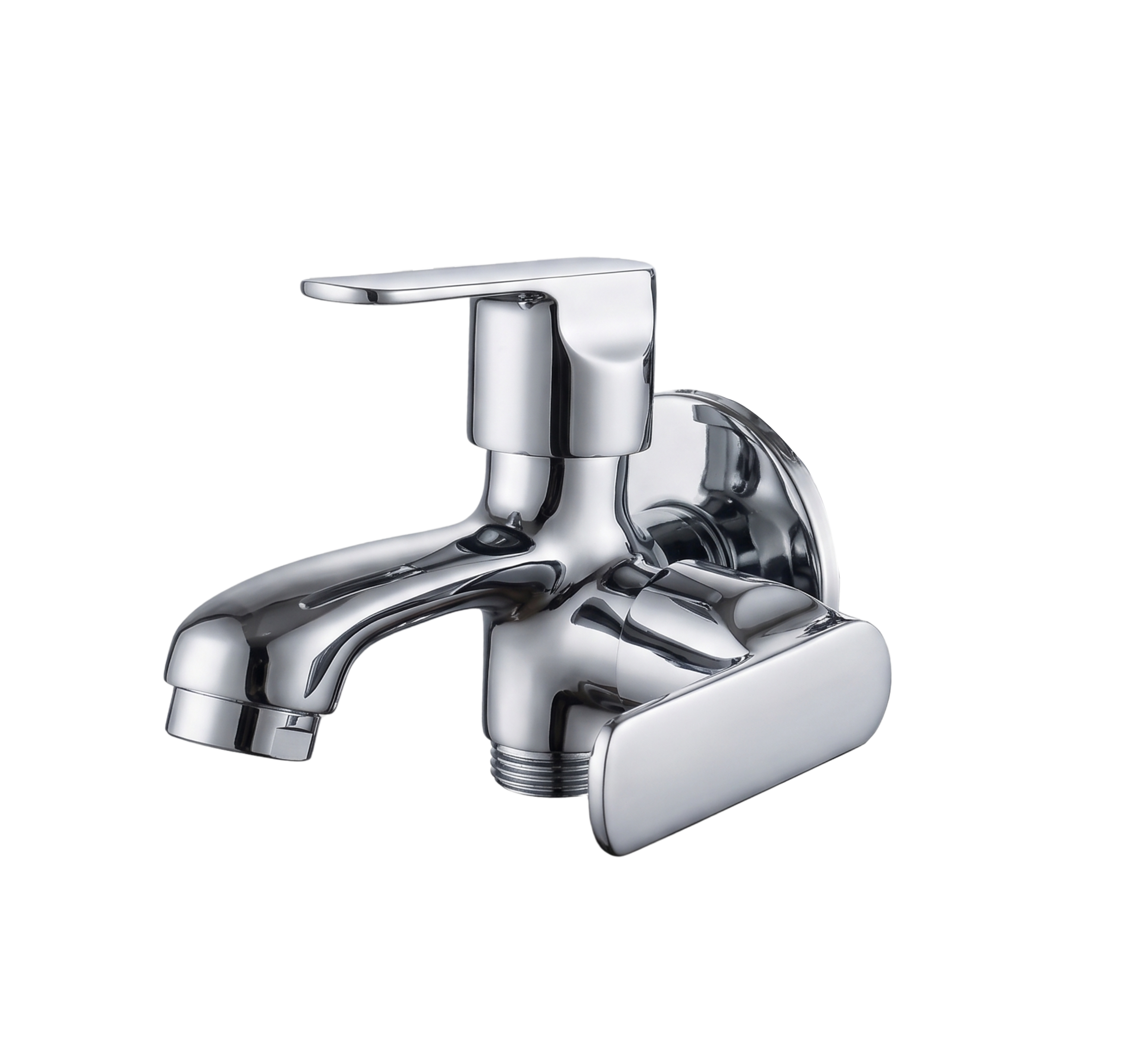 Bib Cock Two In One With Wall Flange