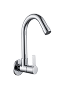 Sink Cock J Shaped Swivel Spout And Wall Flange