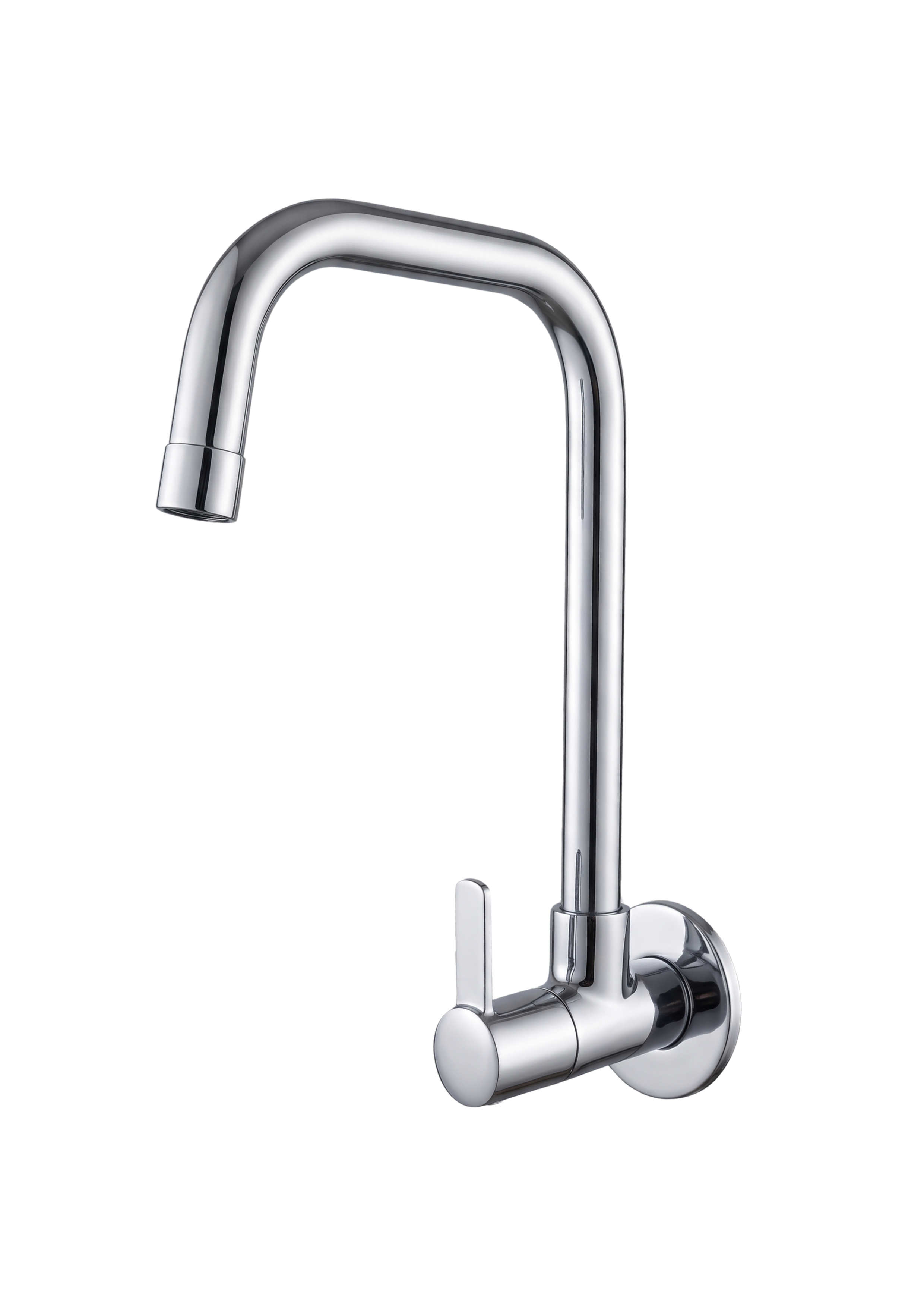 Sink Cock U Shaped Swivel Spout And Wall Flange