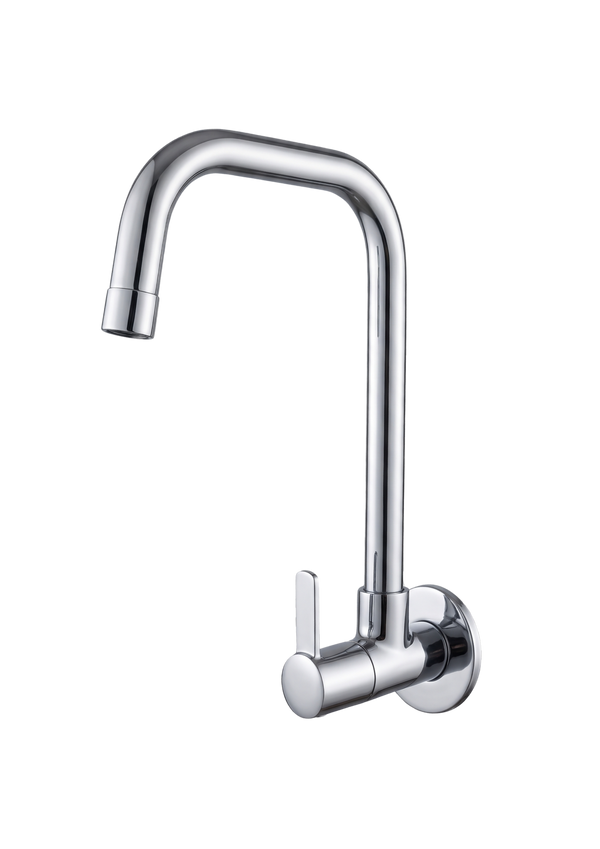 Sink Cock U Shaped Swivel Spout And Wall Flange
