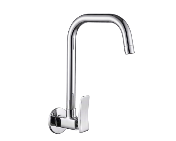 Sink Cock U Shaped Swivel Spout And Wall Flange