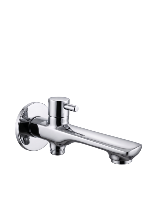 Wall Spout With Wall Flange And Arrangement For Telephonic Shower
