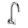 Sink Cock With Swivel Spout And Wall Flange