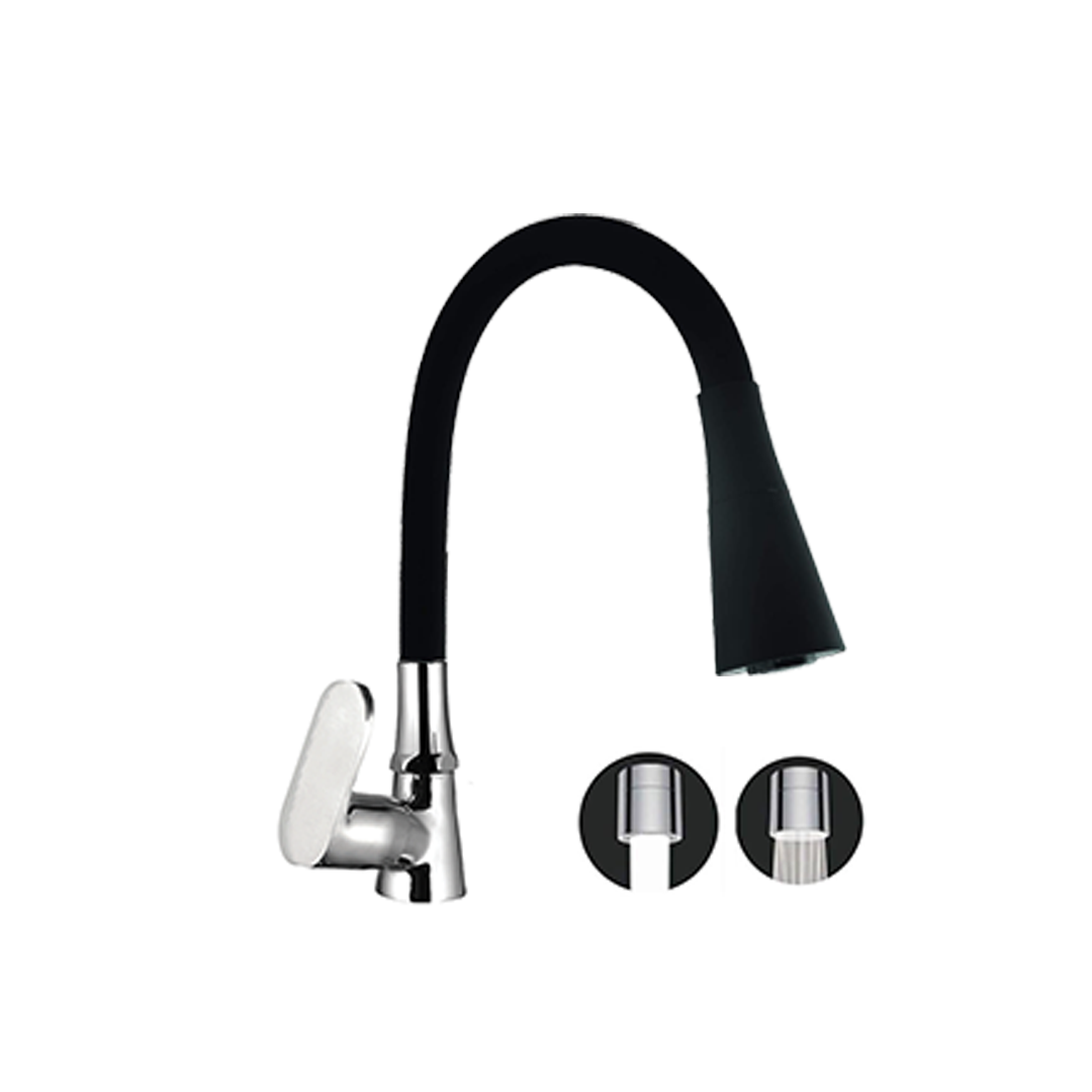 Devyn Swan Cock With Flexible Spout Dual Flow 'Black'