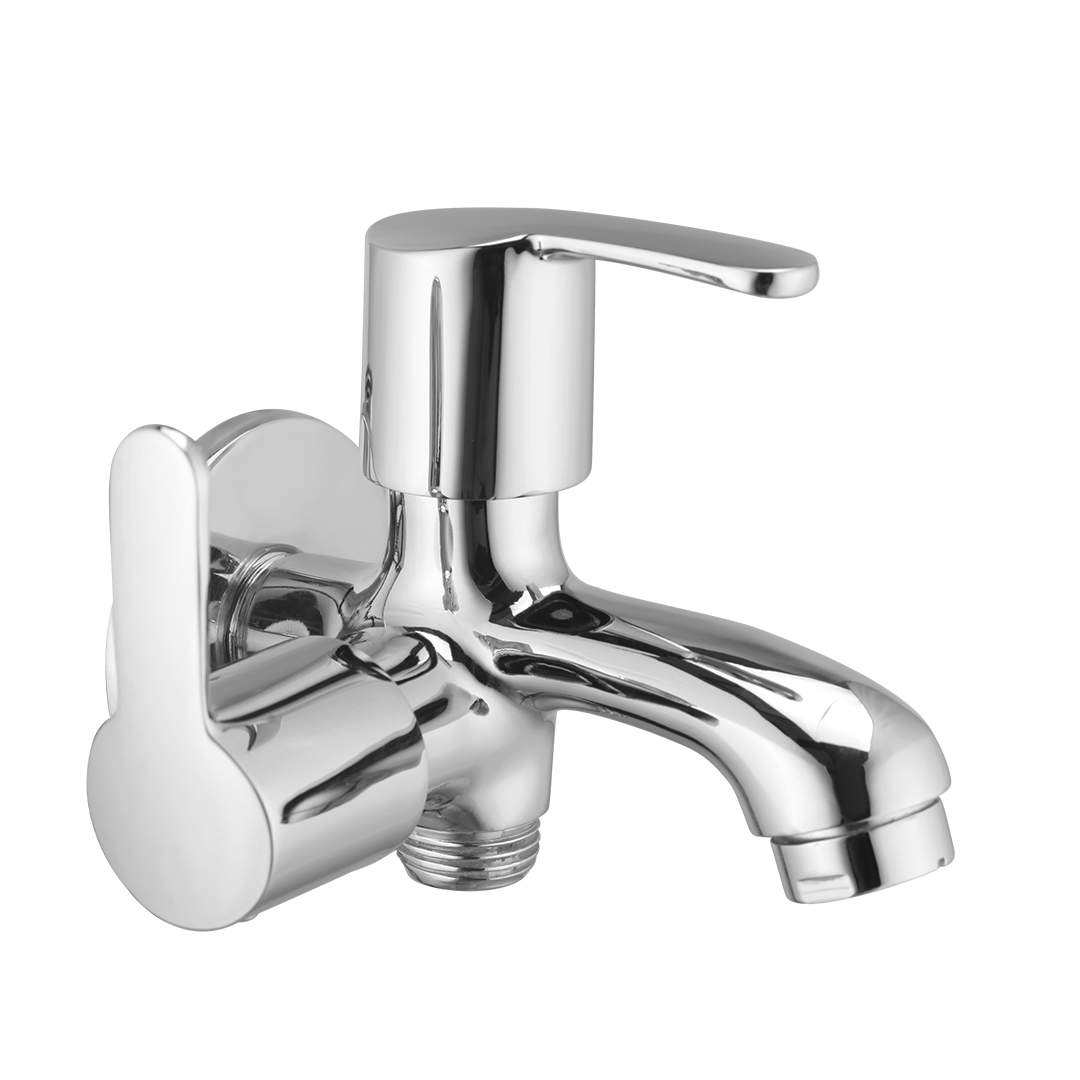 Bib Cock Two In One With Wall Flange