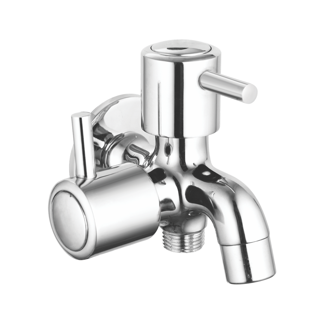 Bib Cock Two In One With Wall Flange