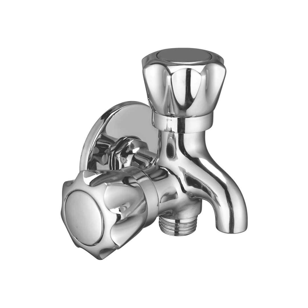 Bib Cock Two In One With Wall Flange