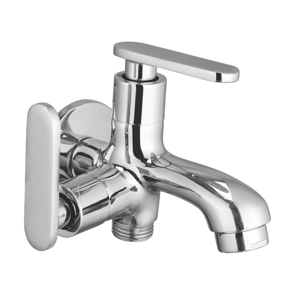 Bib Cock Two In One With Side Handle And Wall Flange