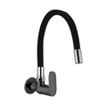 Devyn Sink Cock Black With Flexible Spout 'Black' And Wall Flange