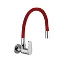 Devyn Sink Cock With Flexible Spout 'Red' And Wall Flange