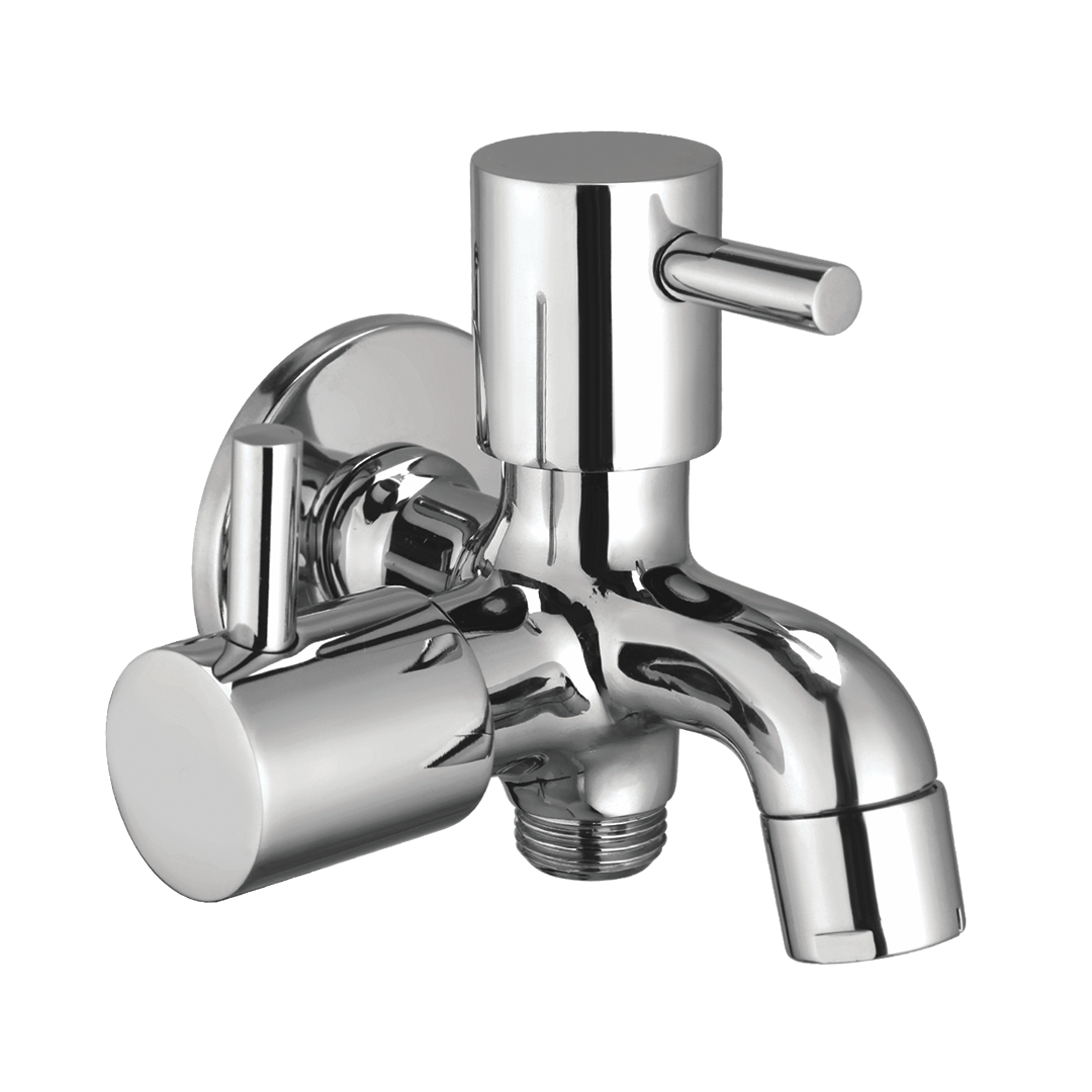 Bib Cock Two In One With Wall Flange