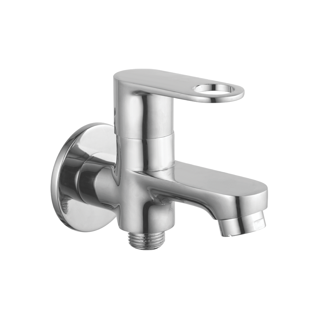 Bib Cock Two In One With Single Handle And Wall Flange