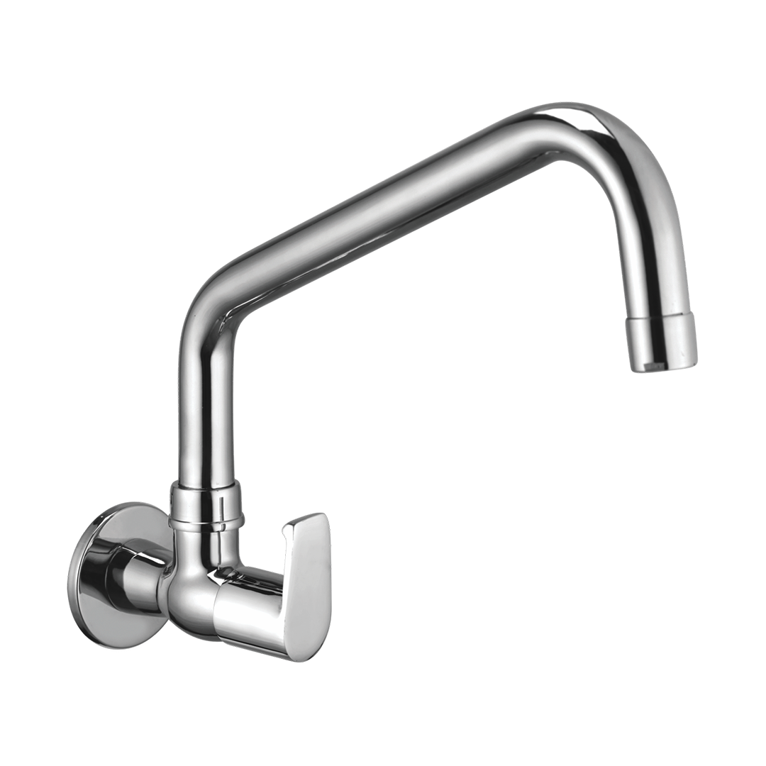 Sink Cock With 200 MM (8") Swivel Spout And Wall Flange