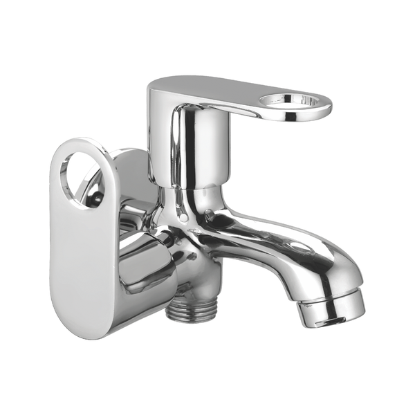 Bib Cock Two In One With Side Handle And Wall Flange