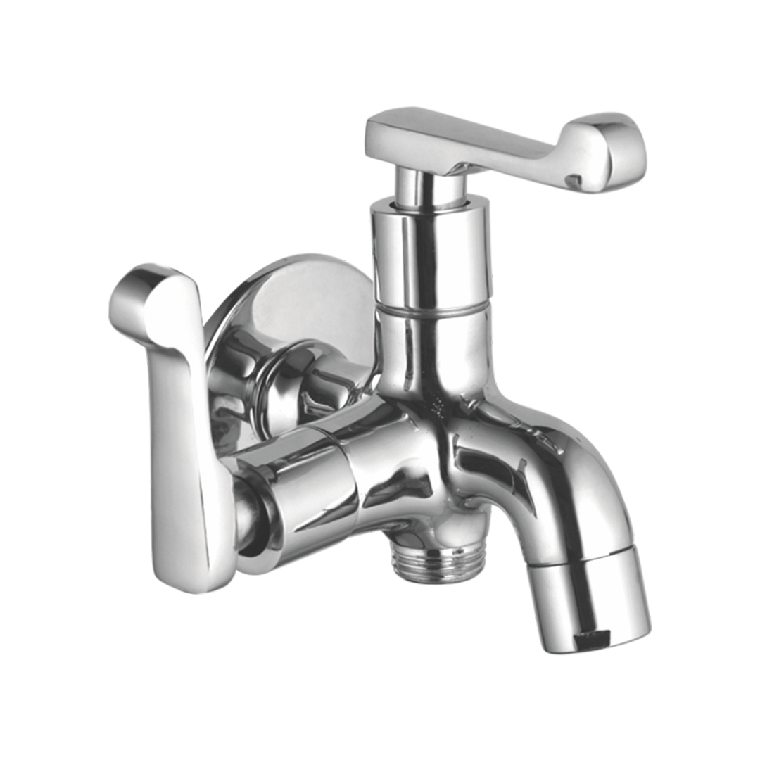 Bib Cock Two In One With Wall Flange