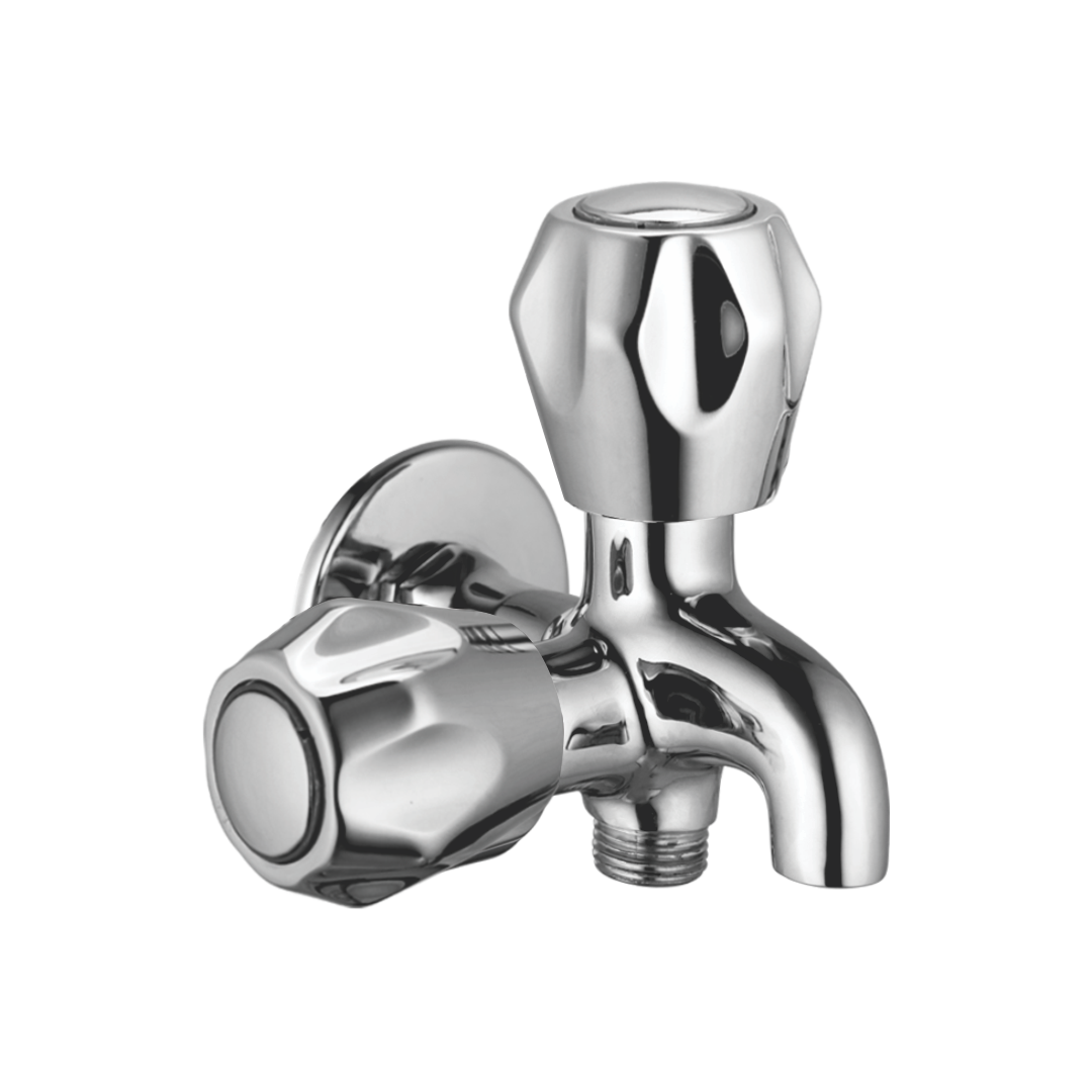 Bib Cock Two In One With Wall Flange
