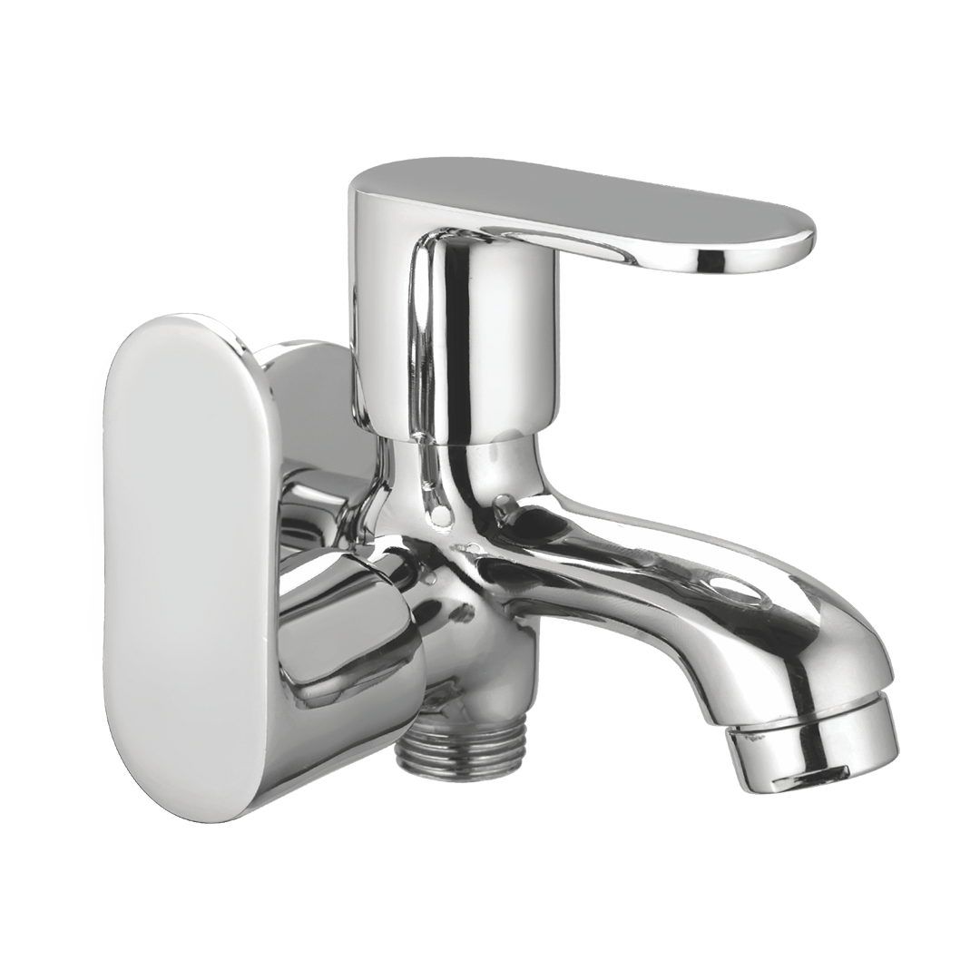 Bib Cock Two In One With Side Handle And Wall Flange