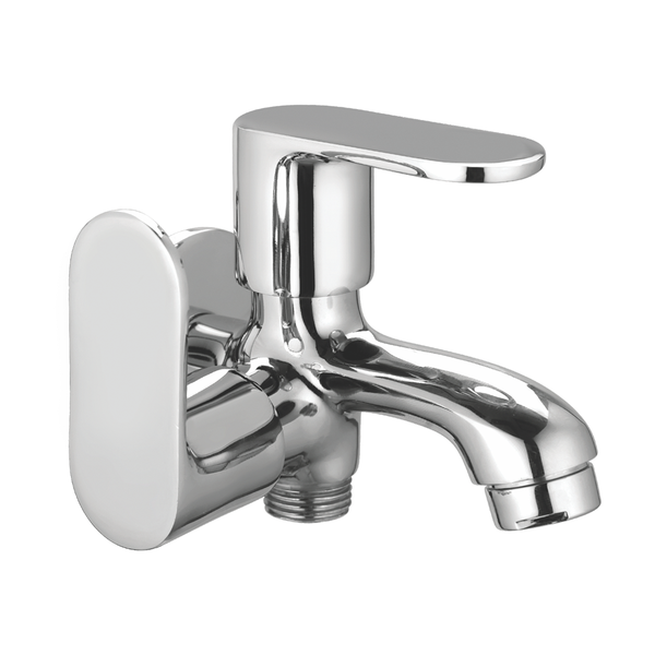 Bib Cock Two In One With Side Handle And Wall Flange
