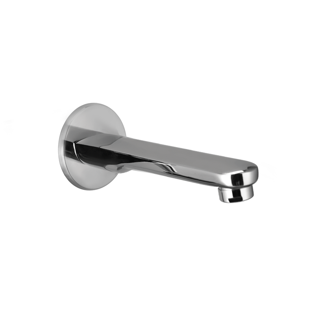 Flat Spout With Wall Flange And Neoperl Areator