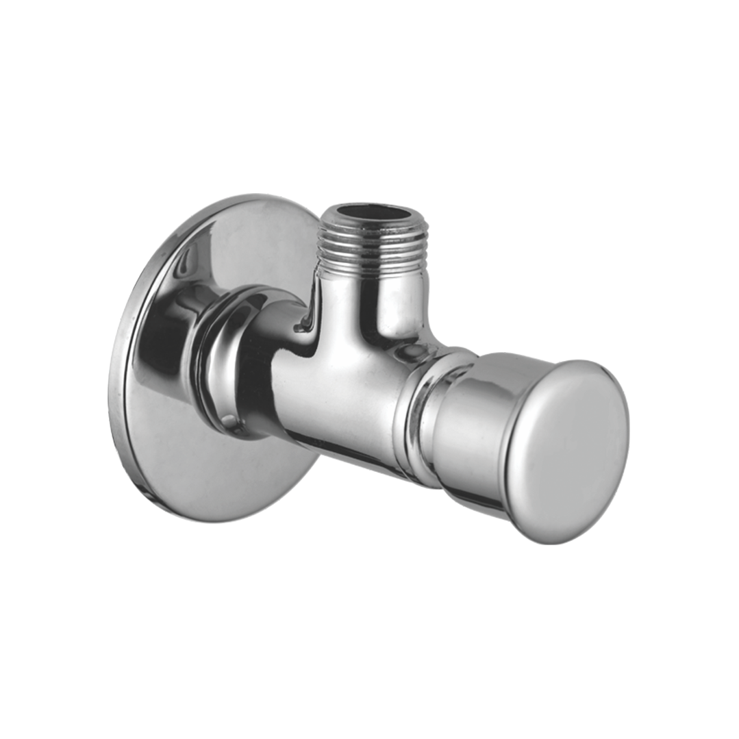 Push Angle Valve With Wall Flange