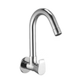 Sink Cock With Swivel Spout And Wall Flange