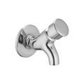 Push Bib Cock With Wall Flange