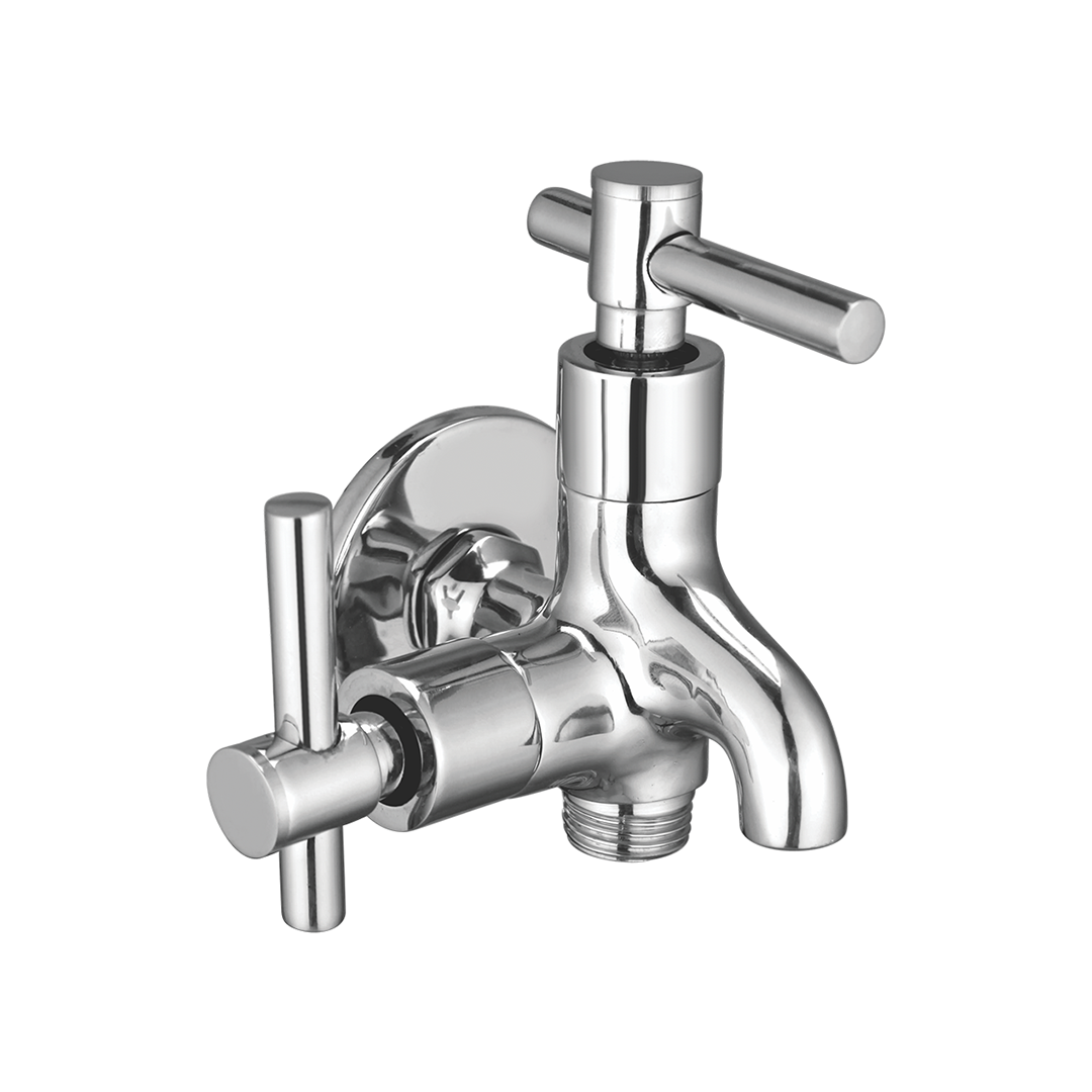 Bib Cock Two In One With Wall Flange